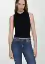 Jean Claudia Tejano Oscuro Talla 32 Mujer Mango