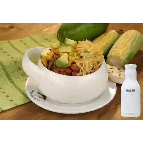 Combo Cazuela de Frijol + Hatsu Blanco 400 ml