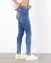 jean push up tiro alto avignon mujer azul medio talla 4 mujer Naf-Naf