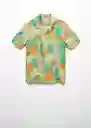 Camisa Tree-H Naranja Talla L Hombre Mango