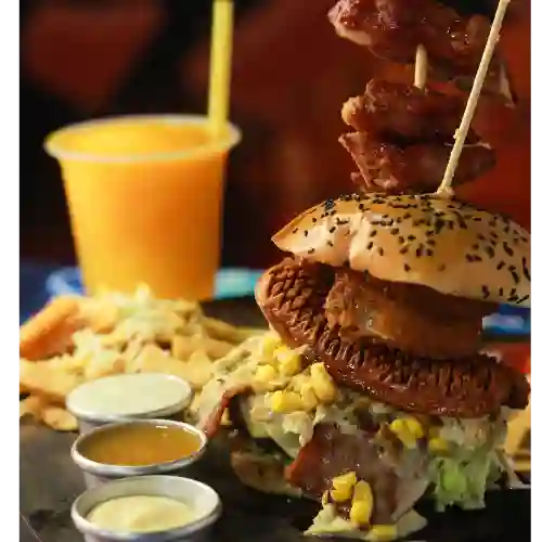 Picapiedra Pinchada con Costillitas Bbq