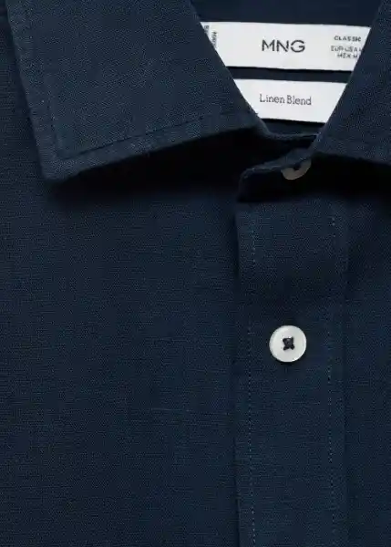 Camisa Avispa Navy Talla L Hombre Mango