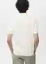 Camiseta Polo Arraona Offwhite Talla L Hombre Mango