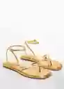 Sandalias Macha Oro Talla 36 Mujer Mango