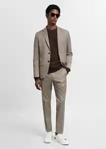 Pantalón París Beige Talla 40 Hombre Mango