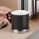 Taza de Cerámica Serie Silver Grey Negro Miniso