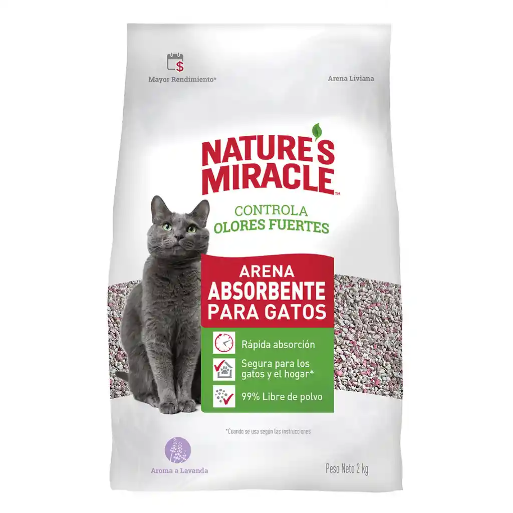 Nature's Miracle Arena Para Gato Absorbente Lavanda