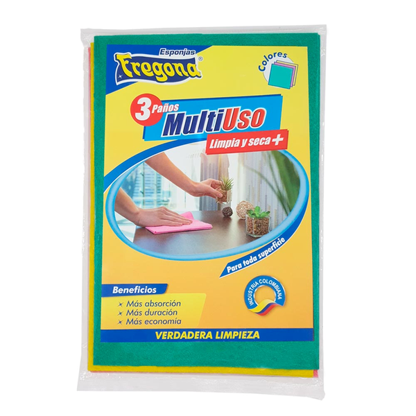 Fregona Paño Multiuso Limpia y Seca 3 und