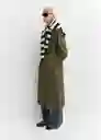 Abrigo Trench Used Khaki Talla 18 Mujer Mango