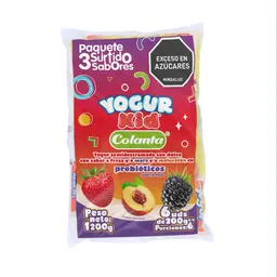 Colanta Yogur Kid Surtido Bolsa x 190 mL x 6 U