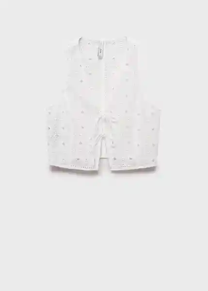 Chaleco Fado Blanco Talla M Mujer Mango