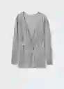 Cardigan Gala-W Gris Claro Vigore Talla L Mujer Mango