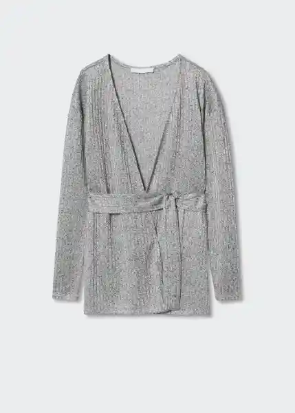 Cardigan Gala-W Gris Claro Vigore Talla L Mujer Mango