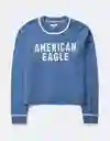 Suéter Tejido Mujer Azul Talla Small American Eagle