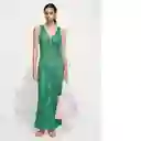 Vestido Jilguero Verde Talla S Mujer Mango