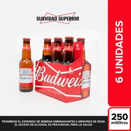 Cerveza Budweiser - Botella 250 ml x6