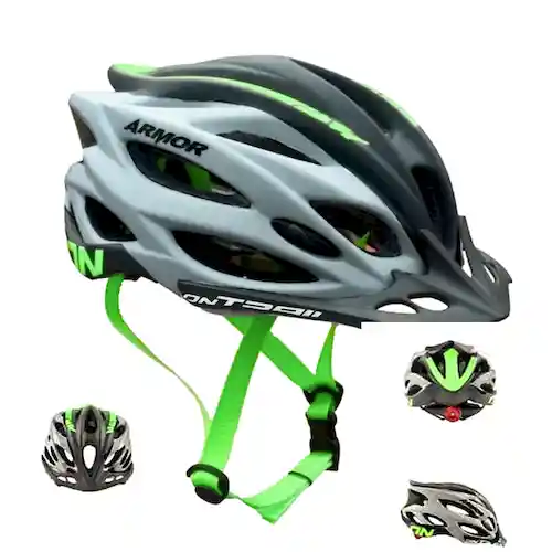 Ontrail Casco Armor Montaña Ruta Luz Trasera Integrada Verde M