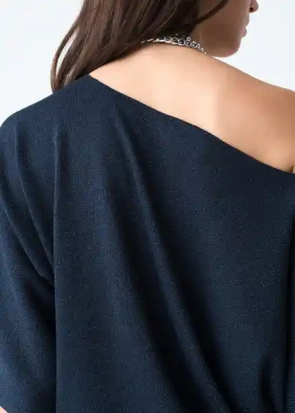 Suéter Tejido Mujer Azul Pacifico Talla M/L 583G083 Naf Naf