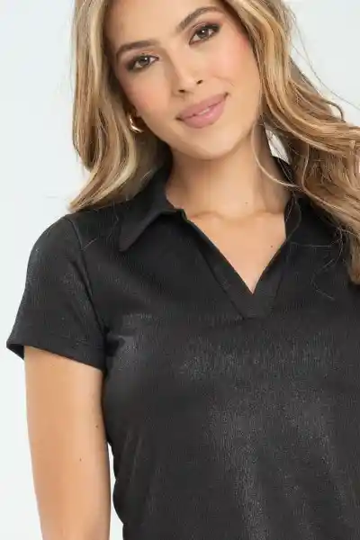 Camiseta Polo Luxe Color Negro Talla M Ragged