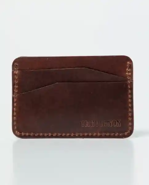 Tarjetero H Leather Goods Café Castaño Oscuro Chevignon