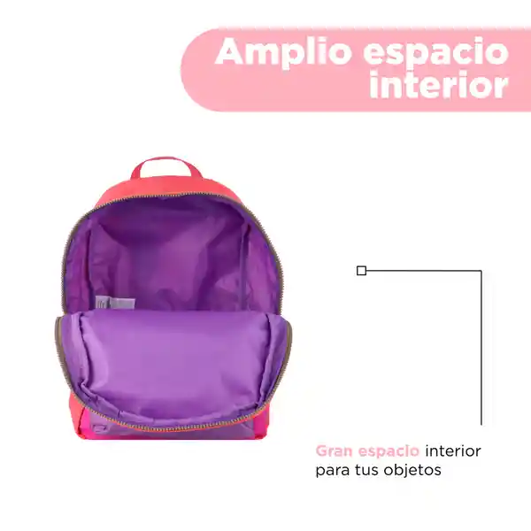 Maleta Escolar Serie Bloques Rosa Miniso