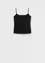 Top Bacara Negro Talla S Mujer Mango