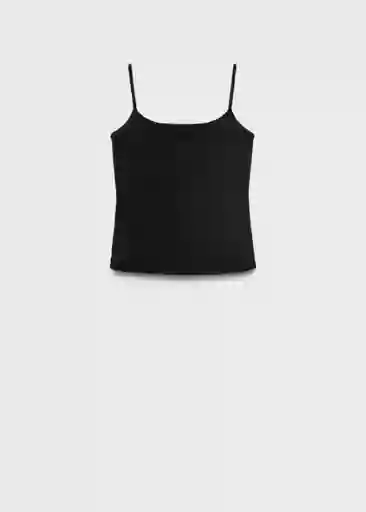 Top Bacara Negro Talla S Mujer Mango