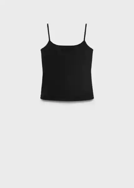 Top Bacara Negro Talla S Mujer Mango