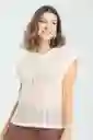 Blusa Tejida Maxy Color Beige Claro Talla M Ragged