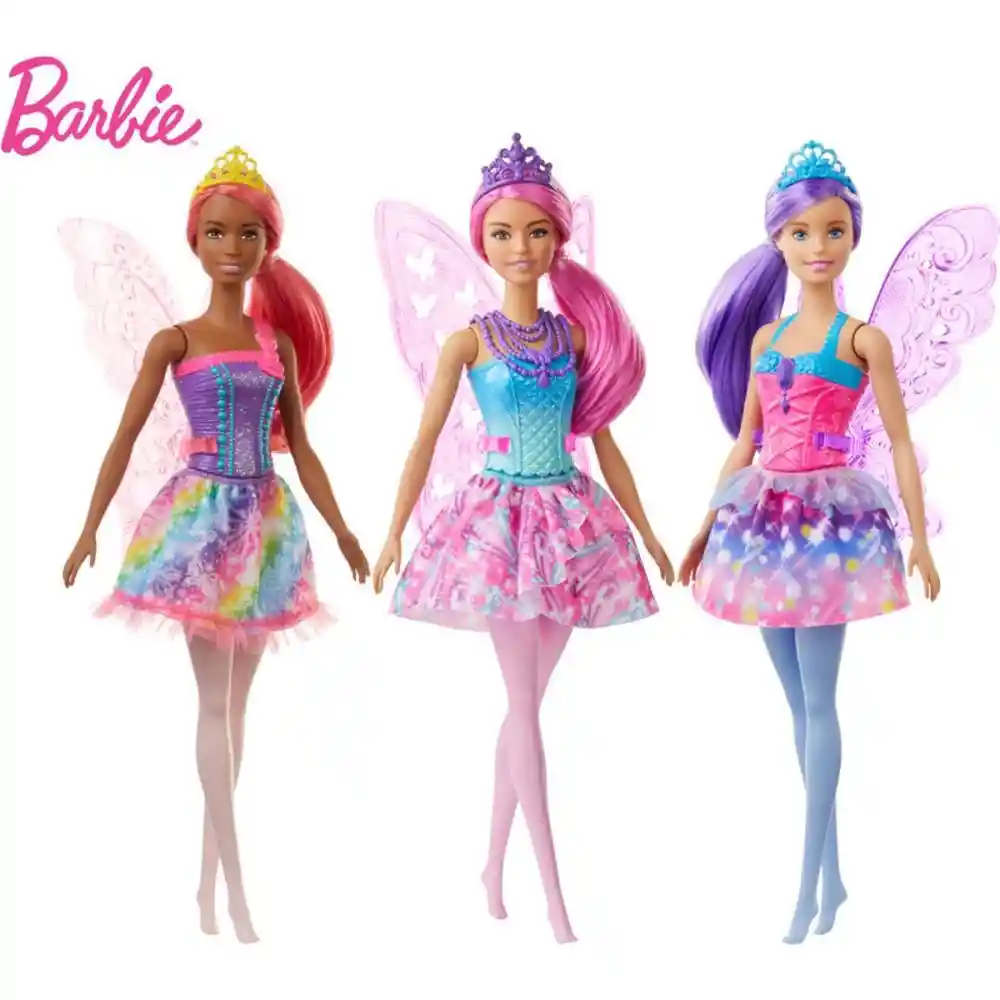 Barbie Muñeca Hada Con Vestido Brillante