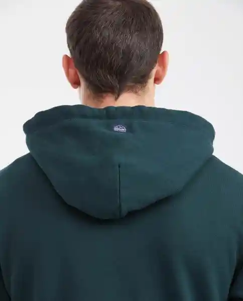 Buzo Hoodie Basic Verde Nafta Ultraoscuro Talla M Chevignon