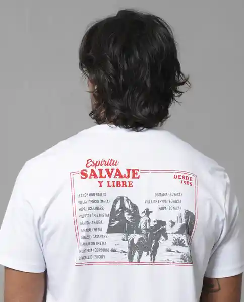 Camiseta Hombre Blanco Talla L 109G021_BLA110601 Rifle