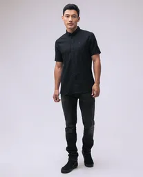  Camisa Hombre Negro Talla L 810D000 AMERICANINO 