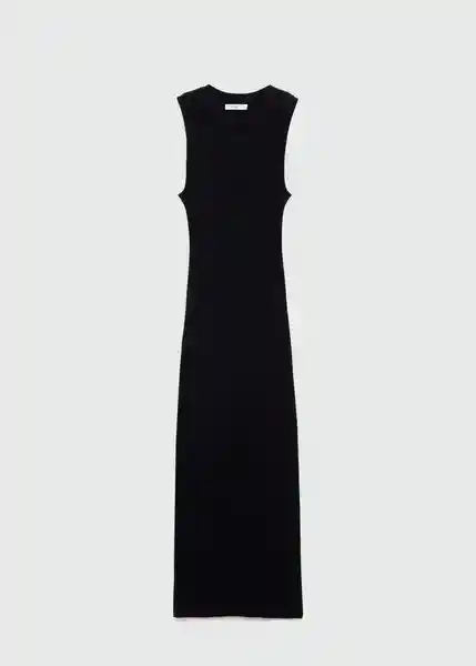 Vestido Fine Negro Talla M Mujer Mango