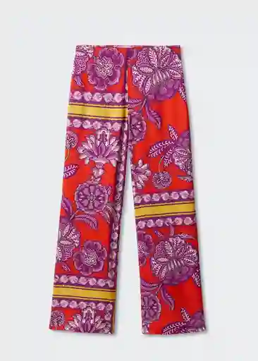 Pantalón Cuba Rojo Talla 36 Mujer Mango