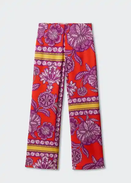 Pantalón Cuba Rojo Talla 36 Mujer Mango