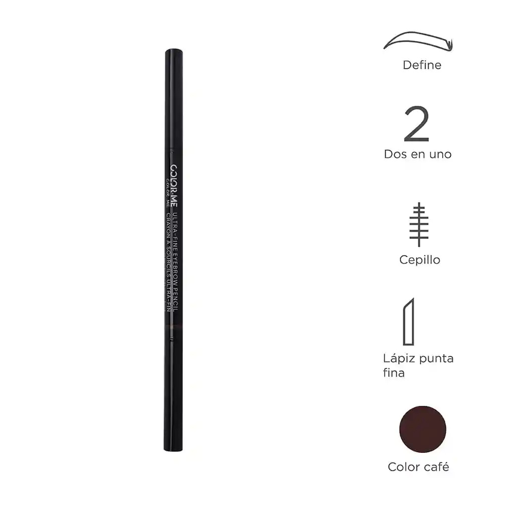 Miniso Delineador Para Cejas Ultra Fino Color me 02 Café Oscuro