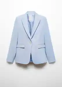 Blazer Americana Boreal Celeste Talla 40 Mujer Mango