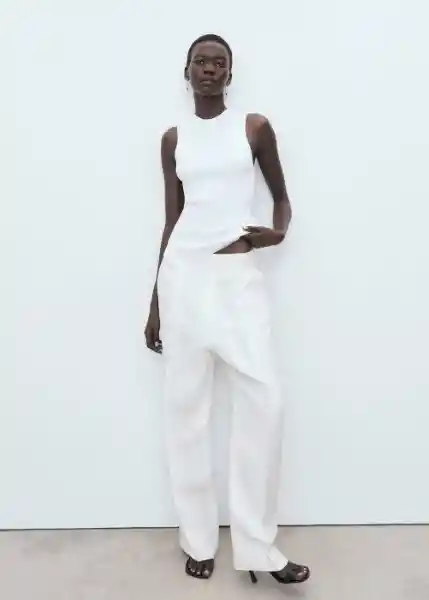 Top Albert Offwhite Talla M Mujer Mango