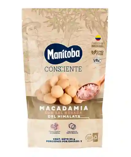 Macadamia Manitoba Con Sal Rosada Del Himalaya (90 Gr)