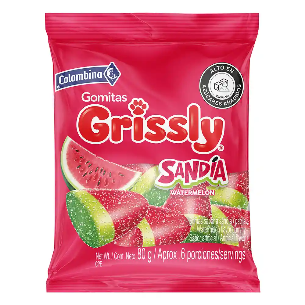Grissly Gomitas Dulces Sabor a Sandía 