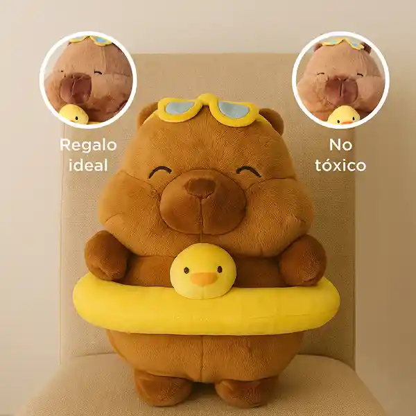 Peluche Playa Mimi Bara y su Pato Anillo Mini Family 12" Miniso