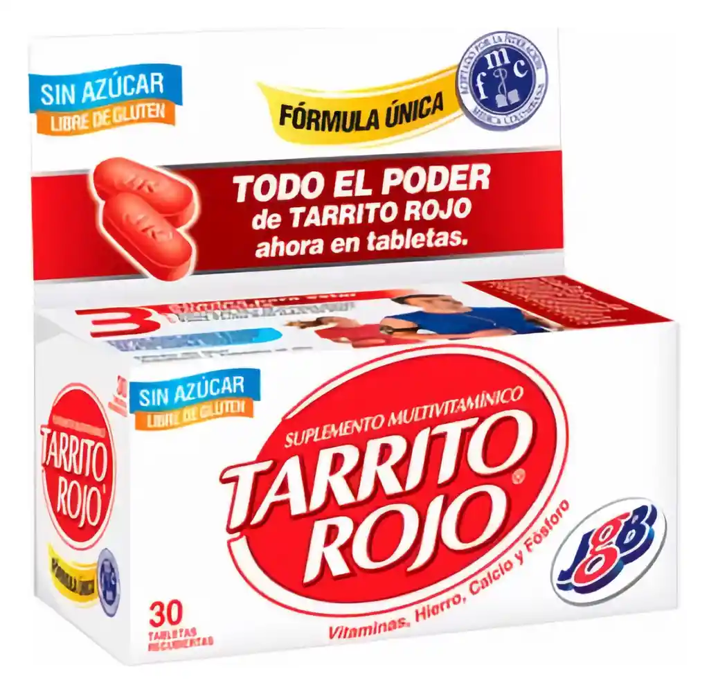Tarrito Rojo Suplemento Multivitamínico en Tabletas