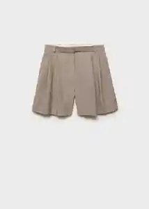 Bermuda Vivían Topo Talla 36 Mujer Mango
