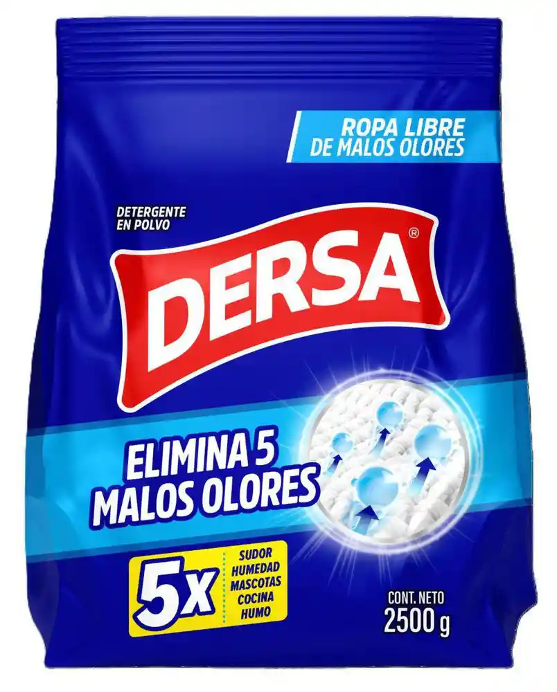 Detergente 5x Dersa Elimina Olores 5x (2500 Gr)