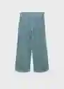 Pantalón Mafalda Verde Pastel Talla 12 Niñas Mango