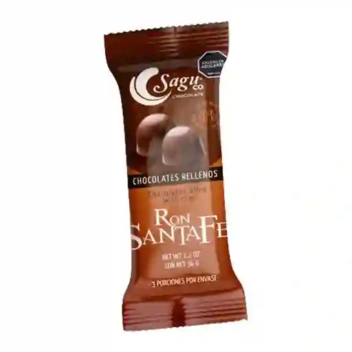 Bombones de Chocolate Sagu Co Chocolate Con Ron (36 Gr)