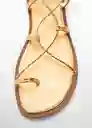 Sandalias Gozo1 Oro Talla 36 Mujer Mango