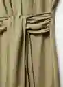 Vestido Adriana-W Khaki Talla L Mujer Mango