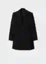Abrigo Sugus Negro Talla 18 Mujer Mango